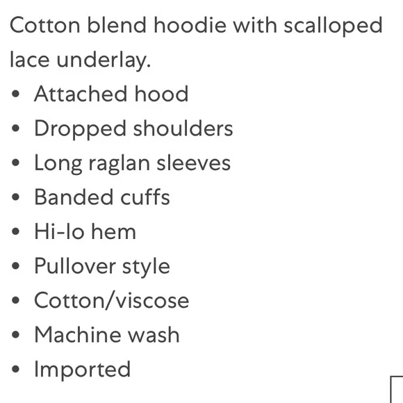 COPY - COPY - Free People Sweet Streets Hoodie 22” P2P XS - Picture 8 of 8